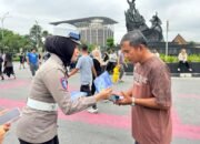 Tim Polwan Cantik Ditlantas Polda Riau Dapat Sambutan Hangat di Car Free Day Pekanbaru