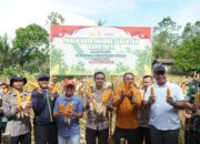 Kapolres AKBP Emil Eka Putra bersama Bupati Rohul, Panen Raya Jagung Serentak Kuartal ll di Dua Lokasi Berbeda