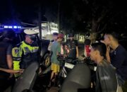 Patroli Malam Tim RAGA Polres Kuatan Singingi Jaga Stabilitas Keamanan di Taluk Kuantan