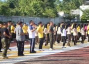 Tingkatkan Sinergitas TNI-Polri-Kejaksaan dan Pemda, Polres Rohul dan Polsek Jajaran Gelar Semarak Bhayangkara dengan Olahraga Bersama