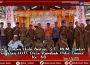 Bupati Anton Hadiri Peringatan Hari Ulang Tahun Desa Rambah Hilir Timur Ke-48