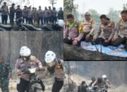 Doa Minta Hujan, Polres Rohul Beserta Tim Pemadam Optimis Berjuang Padamkan Karhutla di Desa Marga Mulya