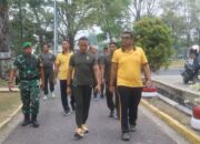 Solidaritas TNI-Polri Kampar: Kapolres dan Danyon 132/BS Gelar Olahraga Bersama, Jalin Keakraban!
