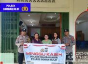 Personil Polsek Rambah Hilir Laksanakan Giat Minggu Kasih untuk Jamin Keamanan Ibadah di Gereja