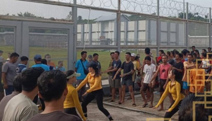 Senam Jadi Sarana Jaga Kesehatan WBP di Lapas Narkotika Rumbai
