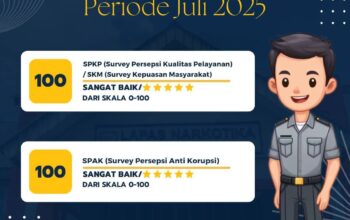 Lapas Narkotika Rumbai Komit Berikan Layanan Terbaik, Raih Nilai Sempurna di SPKP dan SPAK