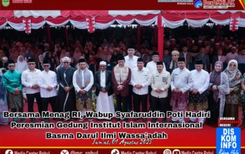 Bersama Menag RI, Wabup Syafaruddin Poti Hadiri Peresmian Gedung Institut Islam Internasional Basma Darul Ilmi Was sa’adah