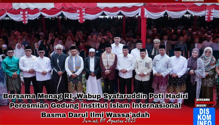 Bersama Menag RI, Wabup Syafaruddin Poti Hadiri Peresmian Gedung Institut Islam Internasional Basma Darul Ilmi Was sa’adah