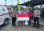 Polsek Tandun Distribusikan Bendera Merah Putih kepada Warga dalam Rangka Menyambut HUT ke-80 Kemerdekaan RI