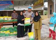 Polsek Rambah Hilir, Salurkan 200 Karung Beras SPHP Lewat Bazar Murah