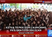 Ketua TP. PKK Rohul Launching PKG Gratis di Sekolah