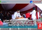 Upacara Penurunan Bendera Peringatan HUT Ke – 80 RI Berlangsung Khidmat