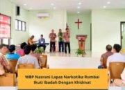Dengan Khidmat, WBP Umat Kristiani Narkotika Rumbai Jalani Ibadah di Gereja Anugerah