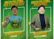 Megi Irawan dan Kendrick Zhang Dipercaya Jadi Wajah Green Policing oleh Polda Riau