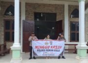 Dukung Toleransi, Polsek Tambusai Patroli Tempat Ibadah dalam Program Minggu Kasih
