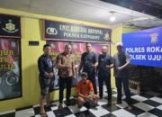 Asyik Nyabu di Room Karaoke, Pemuda Ditangkap Polsek ujung batu dan amankan 4 paket sabu