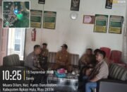 Sinergi Polsek Kunto Darussalam dan Pemdes Muara Dilam, Cegah Maraknya Aksi Pencurian Sawit