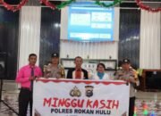 Polsek Tambusai Utara Gelar Program Minggu Kasih di Gereja GBI, Wujud Kedekatan dengan Jemaat