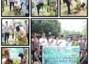 Semarak MTQ XXV, Kapolres Rohul dan Forkopimda Tanam Pohon dan Gaungkan Green Policing