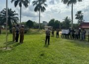 Antisipasi Banjir, Kapolsek Kepenuhan Refly Harahap Pimpin Apel Siaga dan Pantau Posko di Desa RBS