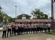 Sigap! Polres Rohul Bangun Tenda Pengungsian sebagai Langkah Cepat Antisipasi Banjir