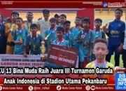 KU 13 Bina Muda Raih Juara III Turnamen Garuda Anak Indonesia di Stadion Utama Pekanbaru