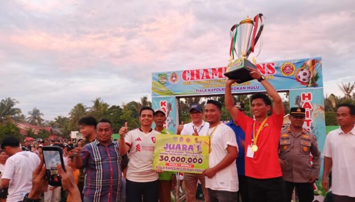 Piala Kapolres Rohul Cup 2025–2026 Resmi Ditutup, Kapolres Apresiasi Sportivitas Pemain