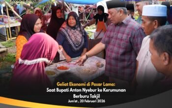 Menyapa Pedagang, Menggerakkan Harapan: Bupati Anton Hadir di Tengah Geliat Takjil Pasar Lama