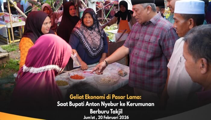 Menyapa Pedagang, Menggerakkan Harapan: Bupati Anton Hadir di Tengah Geliat Takjil Pasar Lama