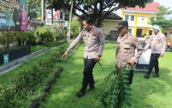 Korve Penuh Semangat dalam menjaga kebersihan, Kapolres Magetan Turun Langsung Dukung Gerakan Indonesia ASRI