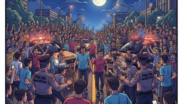 Balap Orang Viral Ganggu Arus Lalin, Polsek Maospati Bertindak Cepat dan Himbau Warga Isi Ramadhan dengan Kegiatan Positif