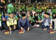 1.500 Driver Ojol Hadiri Sahur On The Road, Ditlantas Polda Riau dan Agung Nugroho Kampanyekan Keselamatan