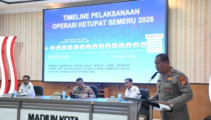Rakord Lintas Sektoral Ops Ketupat Semeru 2026, Polres Madiun Kota Siapkan Pengamanan Mudik Lebaran