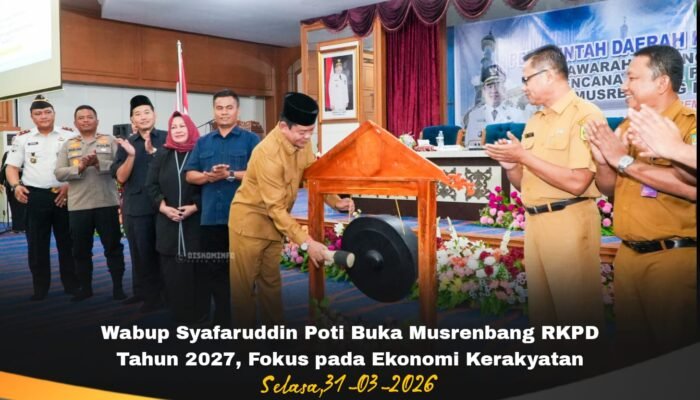 Wabup Syafaruddin Poti Resmi Buka Musrenbang RKPD 2027, Perkuat Ekonomi Kerakyatan dan Sektor Unggulan