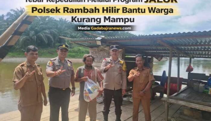 Tebar Kepedulian Melalui Program JALUR, Polsek Rambah Hilir Bantu Warga Kurang Mampu