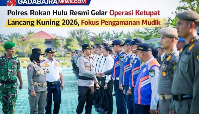 Polres Rokan Hulu Resmi Gelar Operasi Ketupat Lancang Kuning 2026, Fokus Pengamanan Mudik
