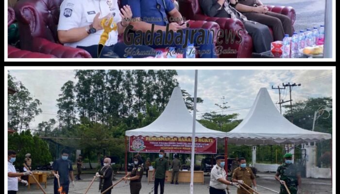 Pemusnahan Barang Bukti di Kejari Rohul, Lapas Pasir Pangaraian Hadir sebagai Mitra Penegak Hukum