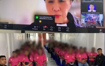 Khidmat dari Balik Jeruji, Warga Binaan Lapas Pasir Pangaraian Ikuti Ibadah Jumat Agung Secara Online