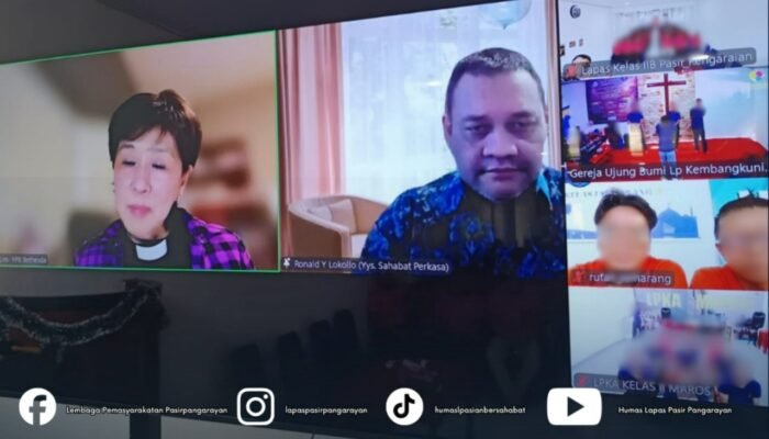 Warga Binaan Lapas Pasir Pangaraian Ikuti Ibadah Paskah Daring dalam Program Pembinaan Kepribadian