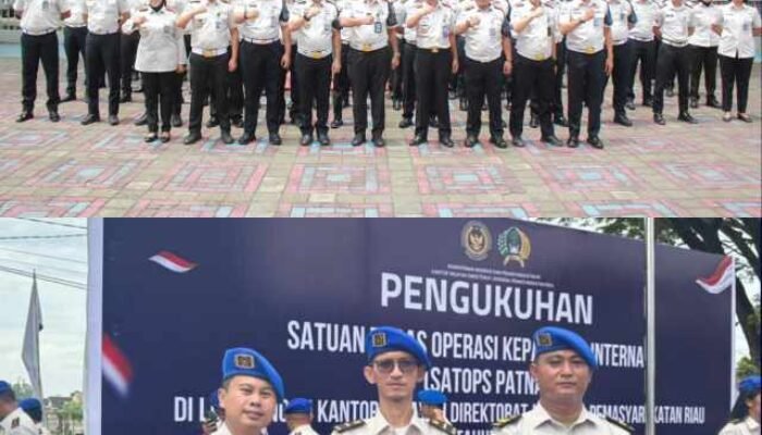 Tingkatkan Fungsi Kontrol, Lapas Pasir Pangaraian Ambil Bagian dalam Pengukuhan Satops Patnal Riau