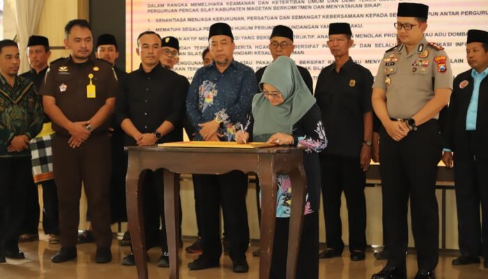 “Sing Akur Kabeh Sedulur”: Halal Bihalal Forkopimda–IPSI Magetan Teguhkan Deklarasi Damai Perguruan Silat