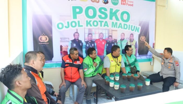 Polres Madiun Kota Resmikan Posko Ojol Kamtibmas di Jalan Pahlawan