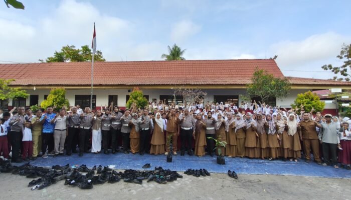 400 Siswa SDN 171 Antusias, Ditlantas Polda Riau Kampanyekan Tertib Lalu Lintas dan Cinta Lingkungan