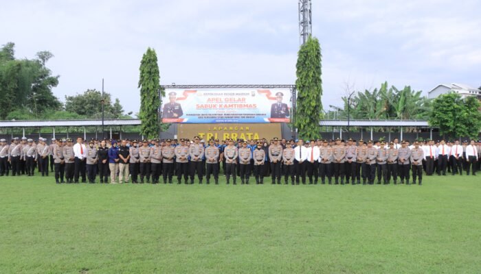 Polres Madiun Gelar Apel Sabuk Kamtibmas, Perkuat Sinergitas dan Pengamanan Swakarsa