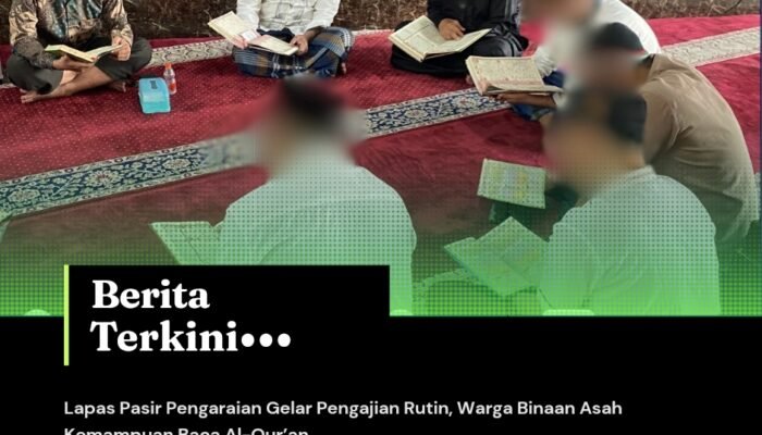 Lapas Pasir Pengaraian Gelar Pengajian Rutin, Warga Binaan Asah Kemampuan Baca Al-Qur’an