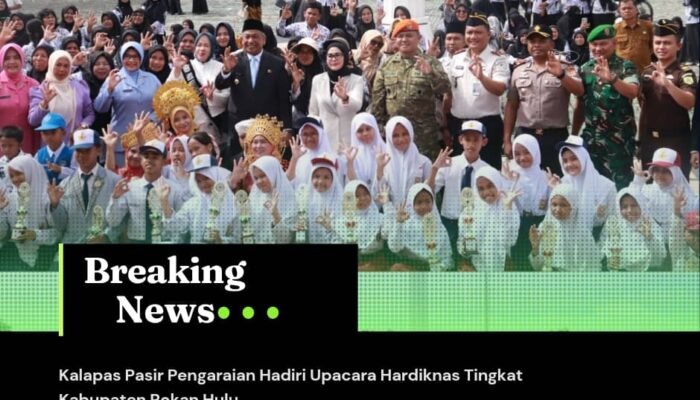 Kalapas Pasir Pengaraian Hadiri Upacara Hardiknas Tingkat Kabupaten Rokan Hulu