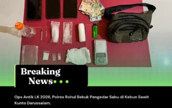 Ops Antik LK 2026, Polres Rohul Bekuk Pengedar Sabu di Kebun Sawit Kunto Darussalam