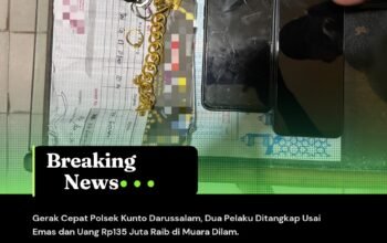 Gerak Cepat Polsek Kunto Darussalam, Dua Pelaku Ditangkap Usai Emas dan Uang Rp135 Juta Raib di Muara Dilam
