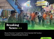 Ribuan Penonton Tumpah Ruah, Polsek Rambah Hilir Pastikan Turnamen Volleyball Berjalan Kondusif