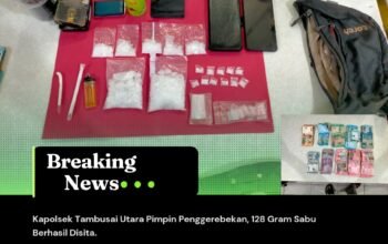 Kapolsek Tambusai Utara Pimpin Penggerebekan, 128 Gram Sabu Berhasil Disita